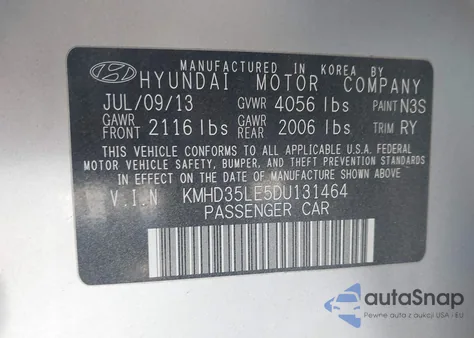 2013 Hyundai Elantra Gt из США, поврежденный, VIN KMHD35LE5DU131464